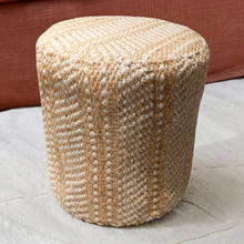 Weston Recycled Cotton & Jute Pouffe